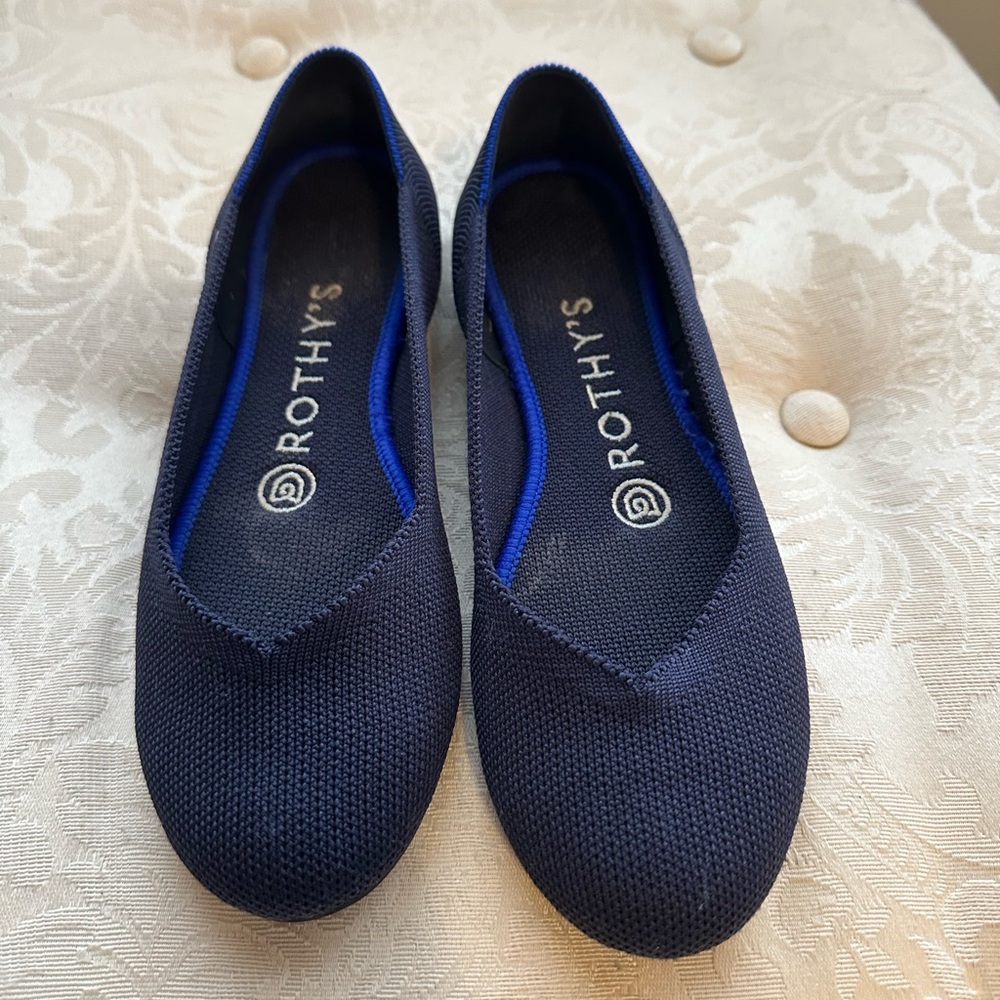 Rothy’s The Flat in maritime navy blue 5.5